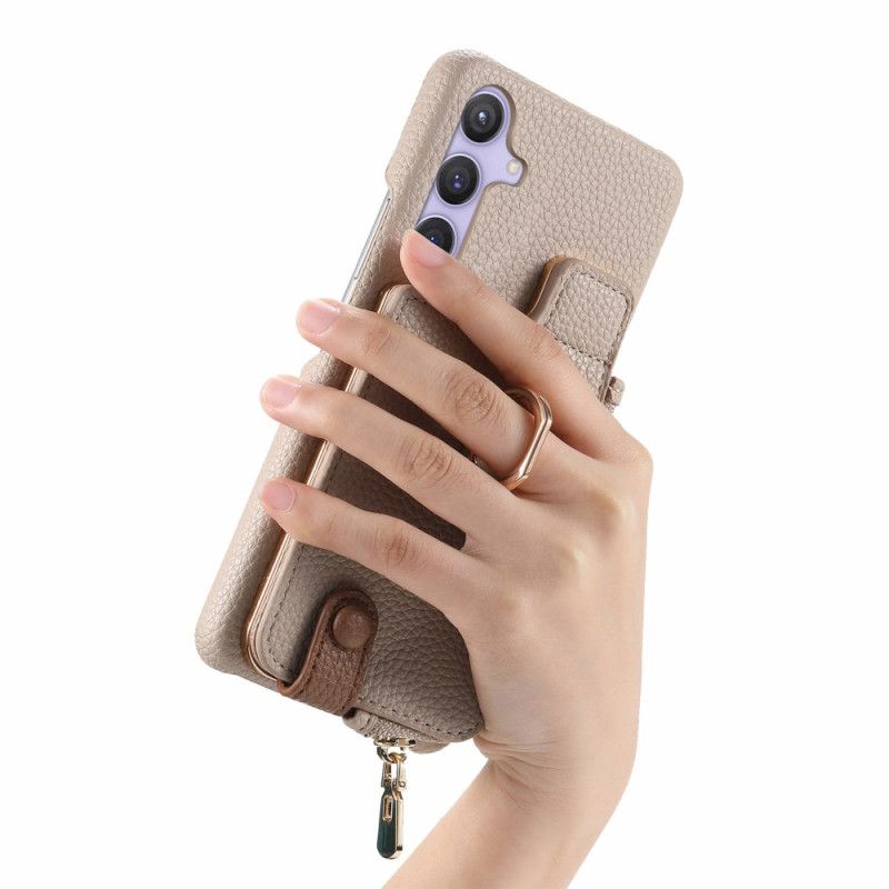 Cover Samsung Galaxy S25 Plus 5g Telefon Etui Pung Med Magnetisk Stativ