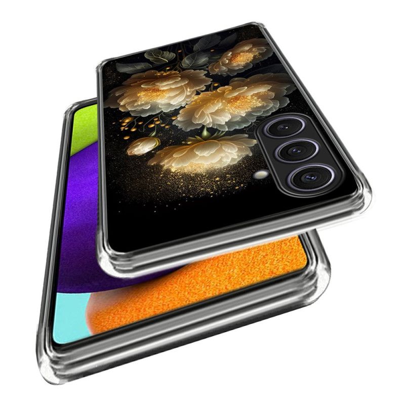 Cover Til Samsung Galaxy S25 Plus 5g Gyldne Pæoner