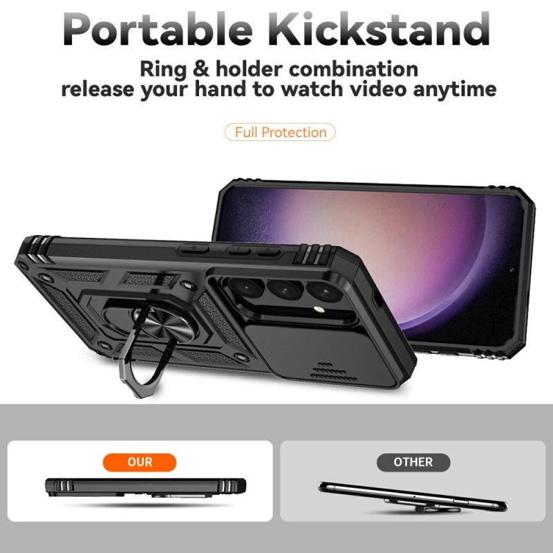 Cover Til Samsung Galaxy S25 Plus 5g Klassisk Ringholder Og Linsebeskytter