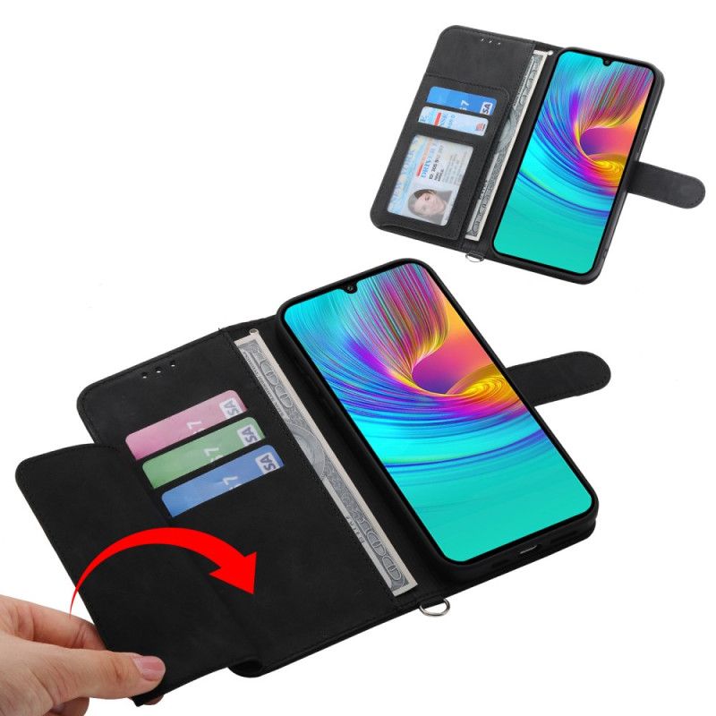 Flip Cover Samsung Galaxy S25 Plus 5g Blomstermønster Og Stropper