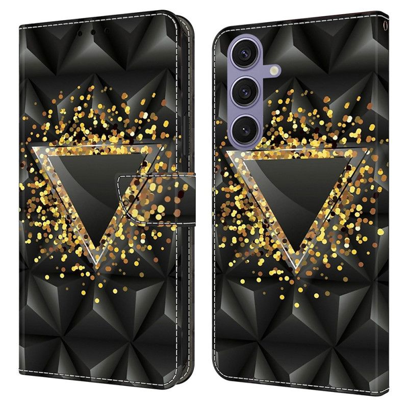 Flip Cover Samsung Galaxy S25 Plus 5g Guldtrekant