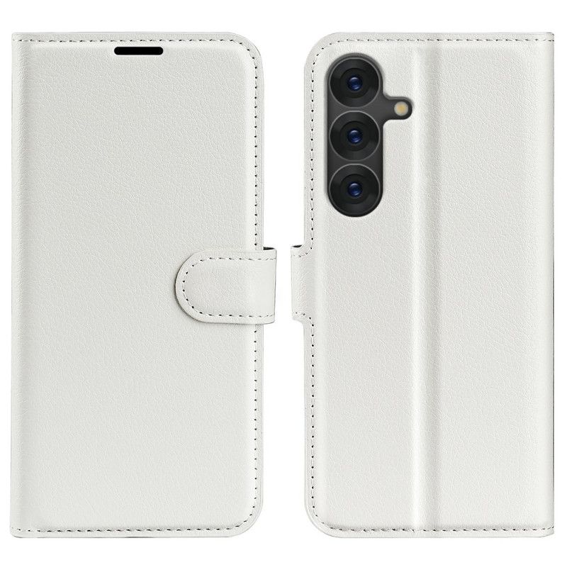 Flip Cover Samsung Galaxy S25 Plus 5g Klassisk Litchi-kunstlæder