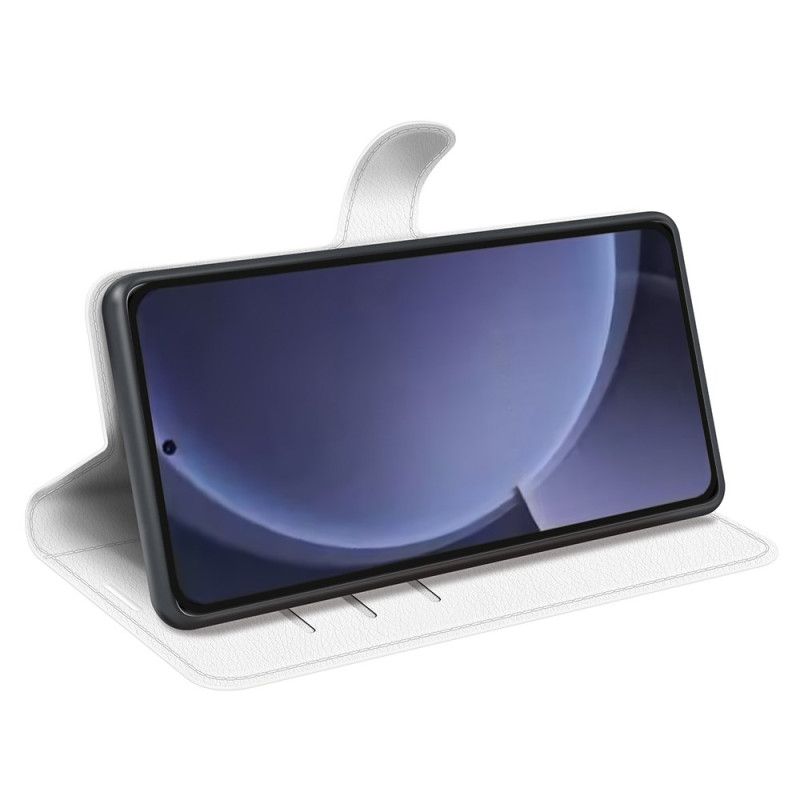 Flip Cover Samsung Galaxy S25 Plus 5g Klassisk Litchi-kunstlæder