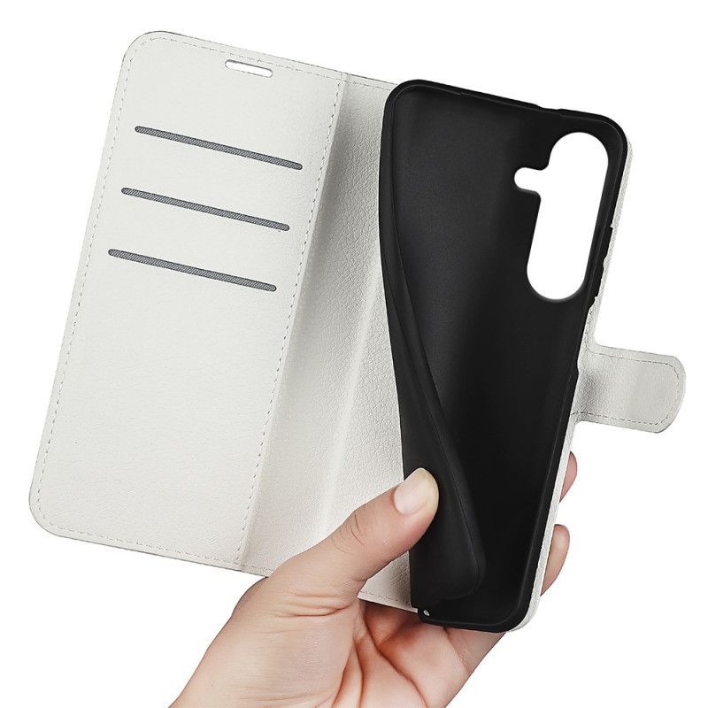 Flip Cover Samsung Galaxy S25 Plus 5g Klassisk Litchi-kunstlæder