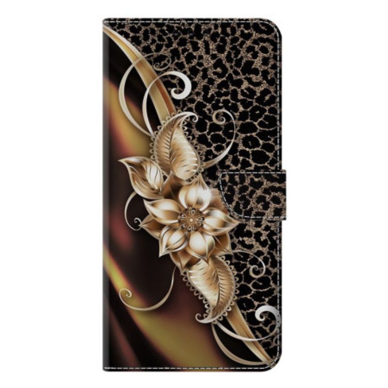Flip Cover Samsung Galaxy S25 Plus 5g Metalliske Blomster