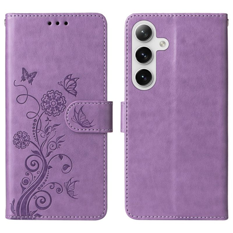 Flip Cover Samsung Galaxy S25 Plus 5g Små Blomster