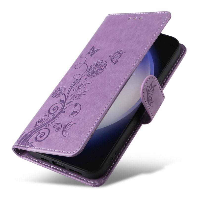 Flip Cover Samsung Galaxy S25 Plus 5g Små Blomster
