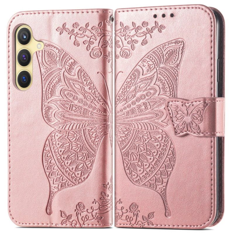 Flip Cover Samsung Galaxy S25 Plus 5g Sommerfugl Blonde