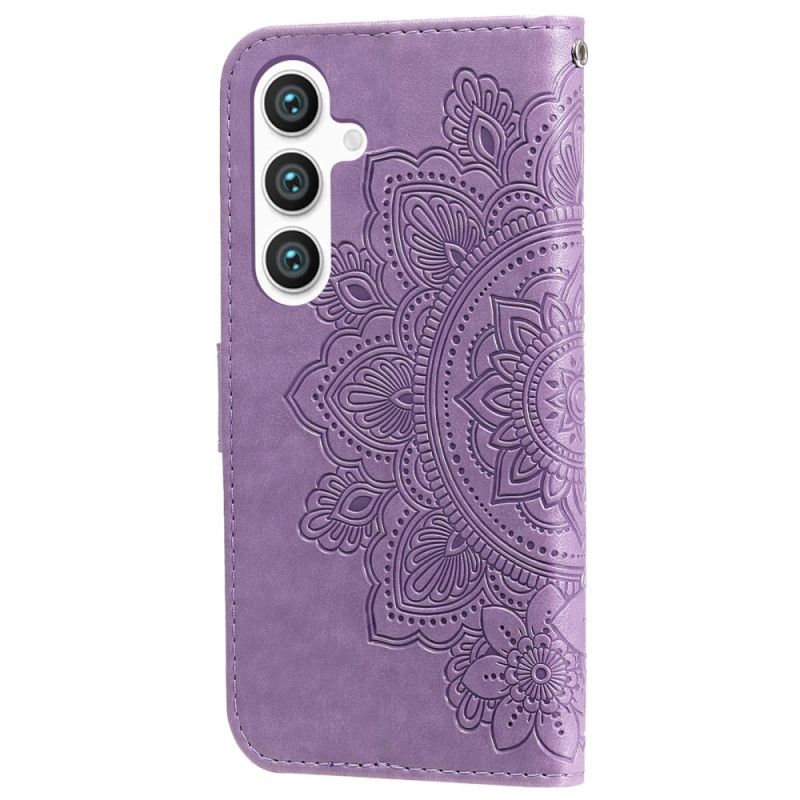 Flip Cover Til Samsung Galaxy S25 Plus 5g Blomsterdesign Med Rem