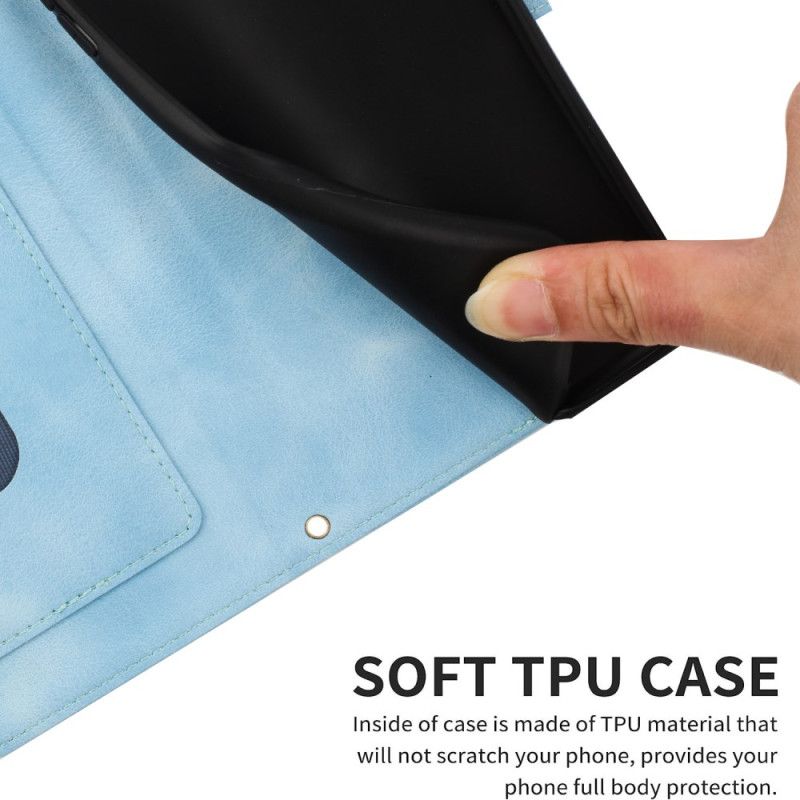 Læder Cover Samsung Galaxy S25 Plus 5g Blomsterdesign Med Rem