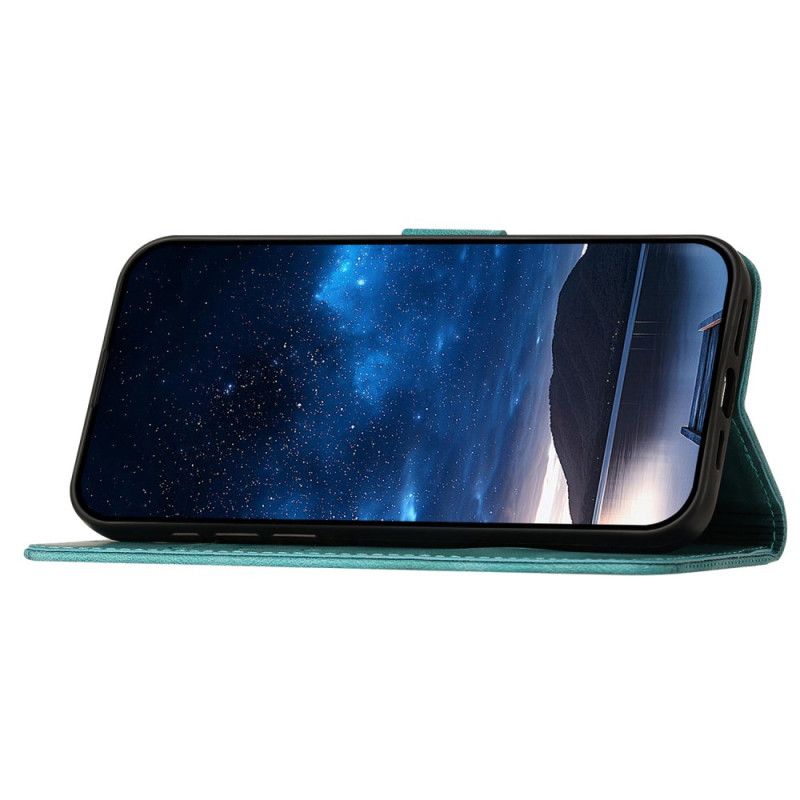 Læder Cover Samsung Galaxy S25 Plus 5g Telefon Etui Geometrisk Rem