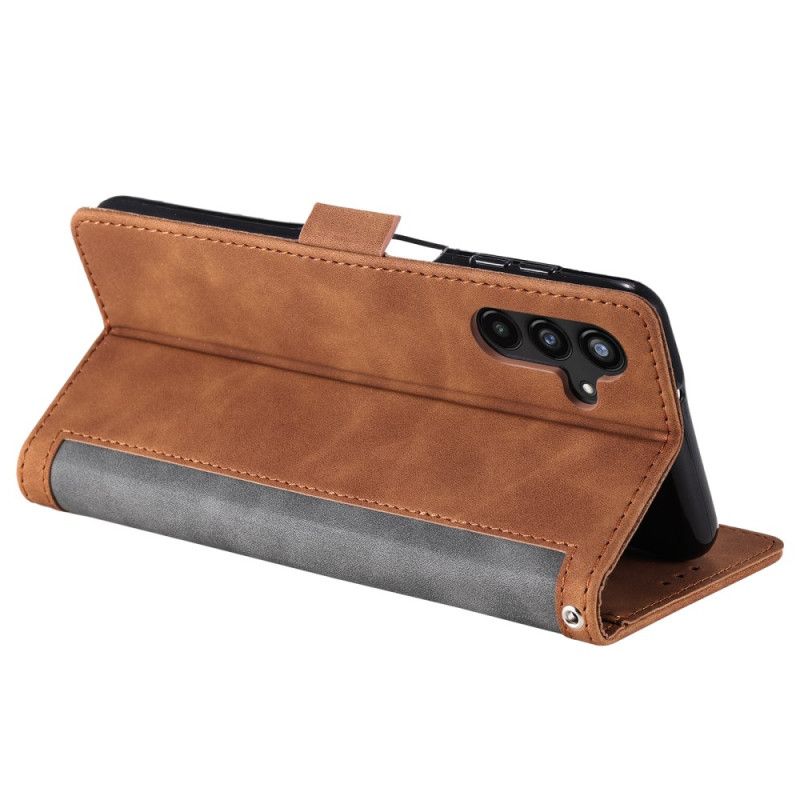 Læder Cover Samsung Galaxy S25 Plus 5g Telefon Etui Vintage Ruskind Effekt Med Rem