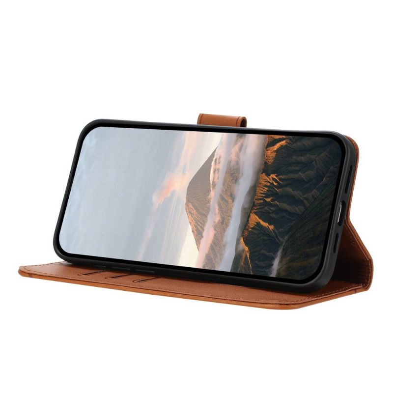 Læder Cover Samsung Galaxy S25 Plus 5g Trekantet Mønster