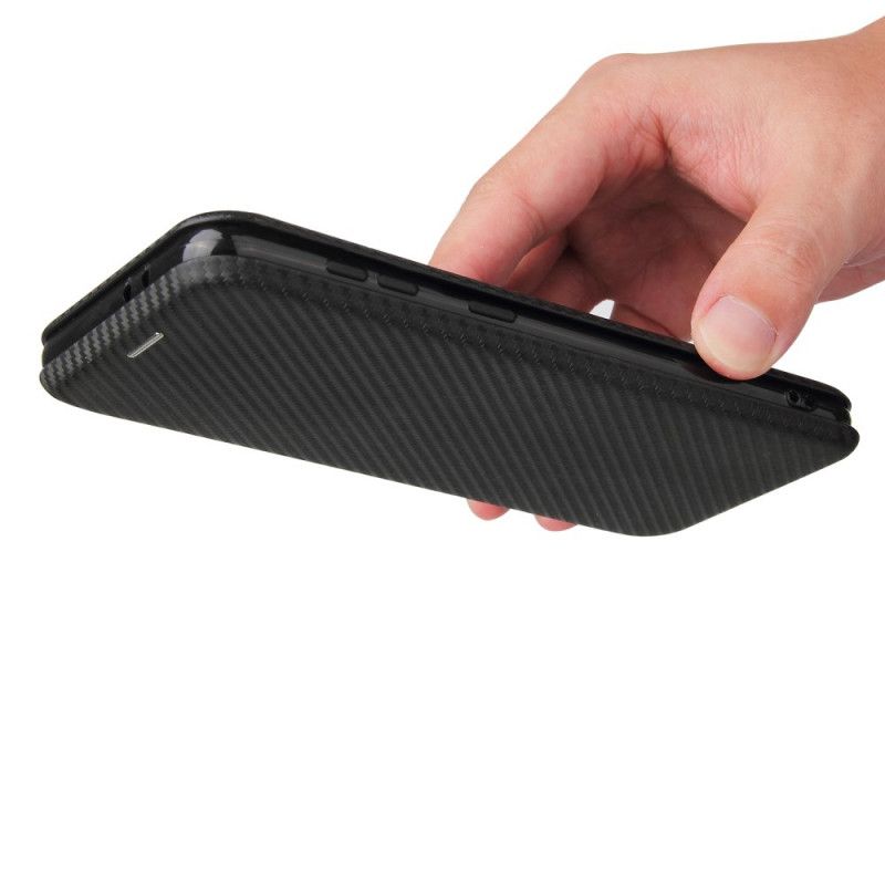 Læder Cover Samsung Galaxy S21 Plus 5G Sort Kulfiber