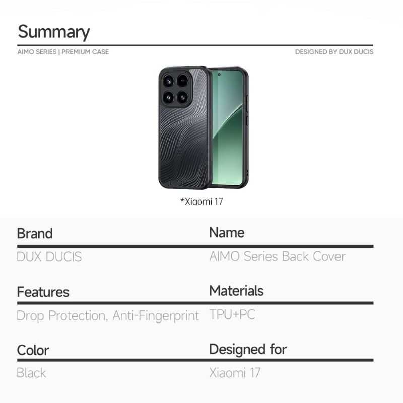 Cover Til Xiaomi 17 Aimo-serien Dux Ducis