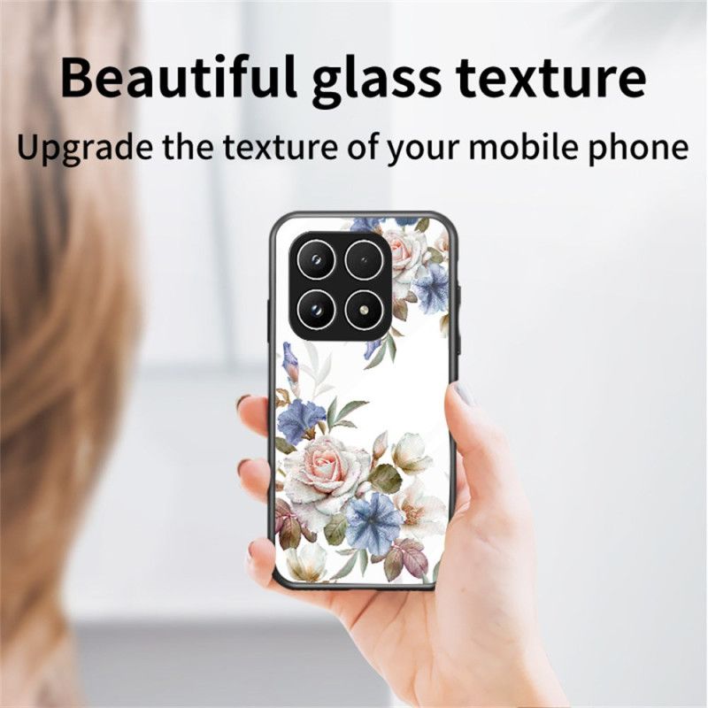 Cover Xiaomi 17 Blomstermønster I Hærdet Glas