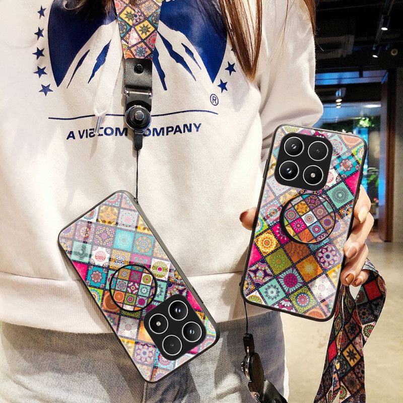 Cover Xiaomi 17 Patchwork-stativ Med Rem