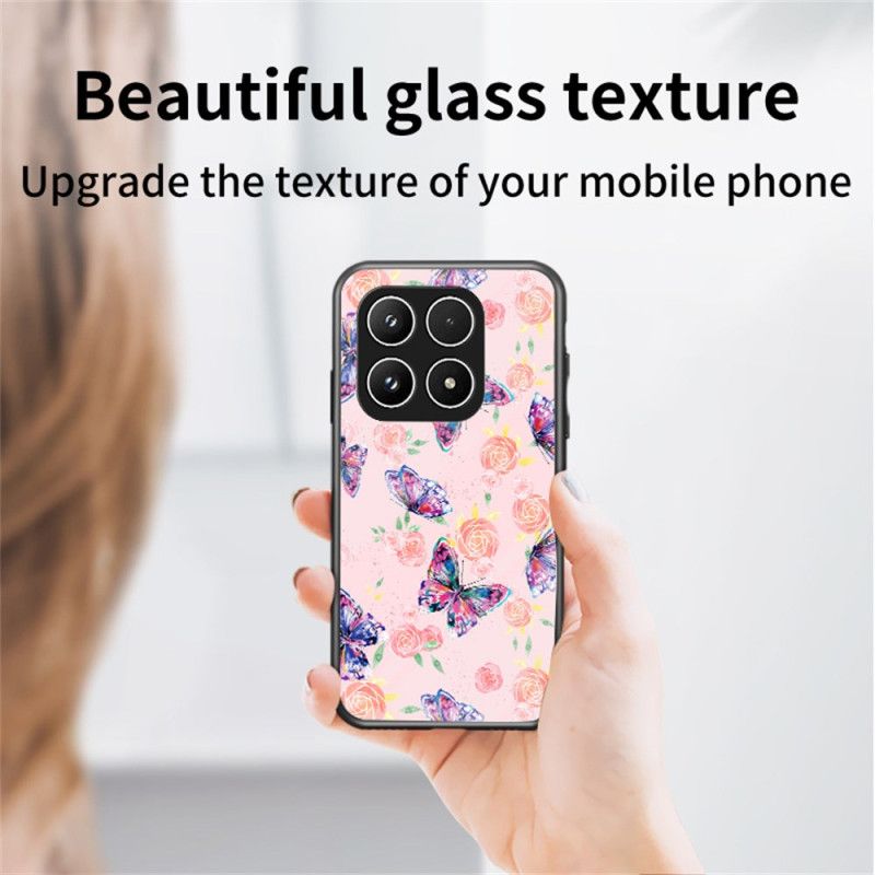 Cover Xiaomi 17 Sommerfuglemønster I Hærdet Glas