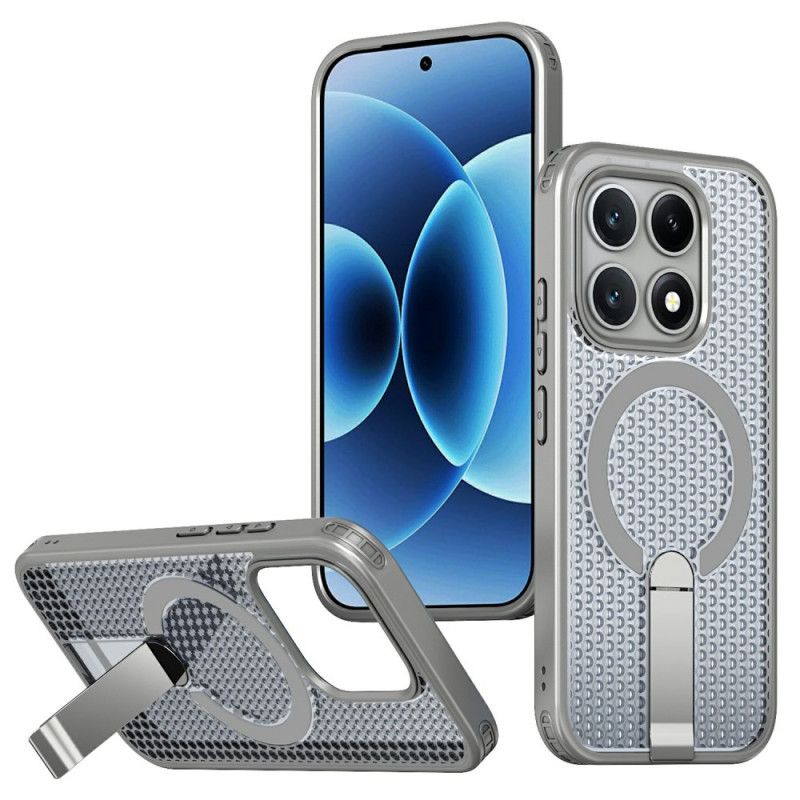 Cover Xiaomi 17 Telefon Etui Magnetisk Gittertekstur Med Støtteben