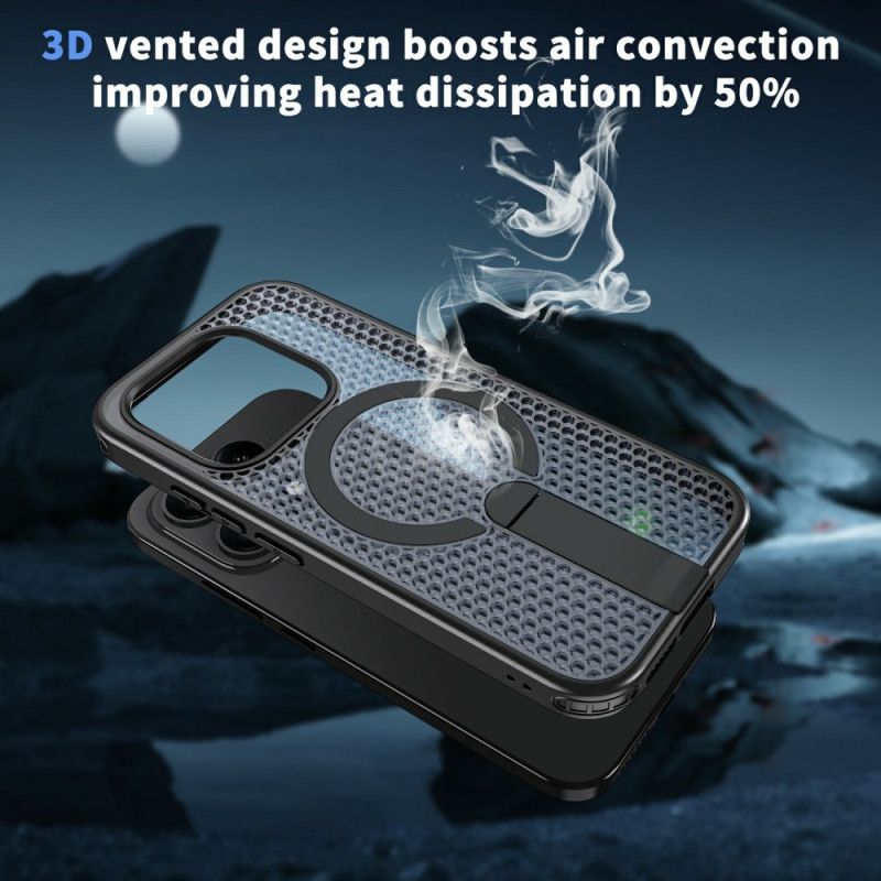 Cover Xiaomi 17 Telefon Etui Magnetisk Gittertekstur Med Støtteben