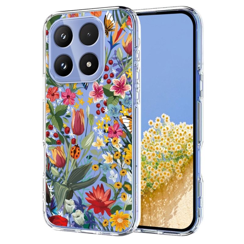 Cover Xiaomi 17 Telefon Etui Sommerfugle Og Blomster