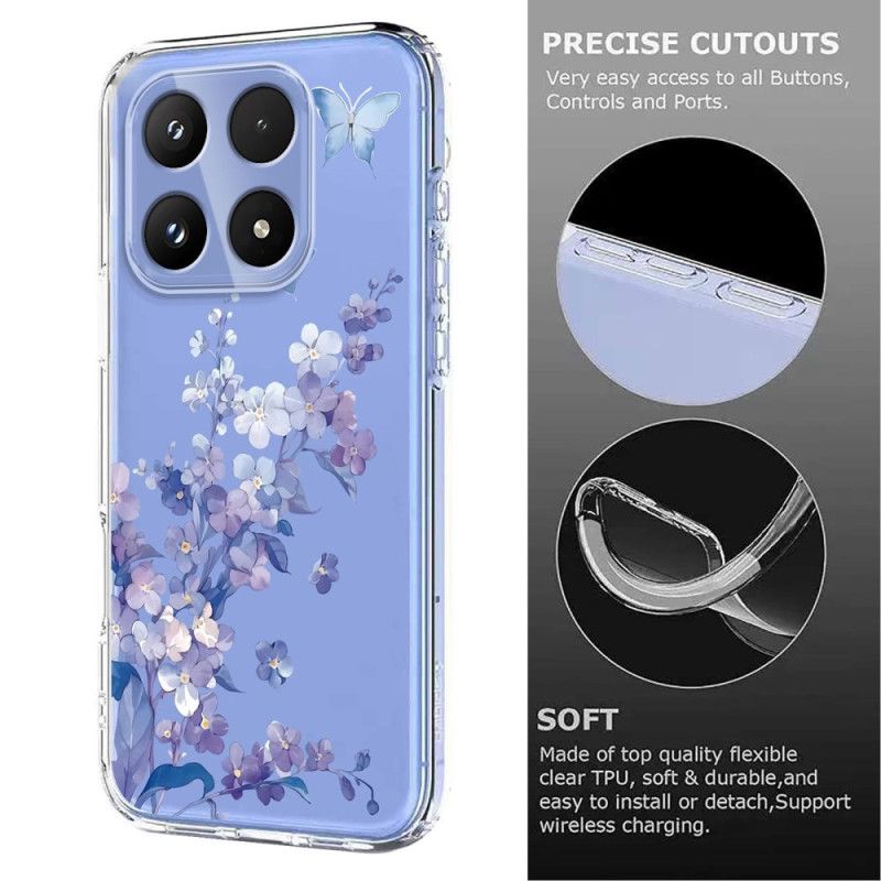 Cover Xiaomi 17 Telefon Etui Sommerfugle Og Blomster