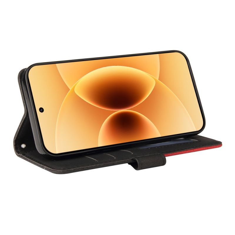 Flip Cover Til Xiaomi 17 Tofarvet Bølget