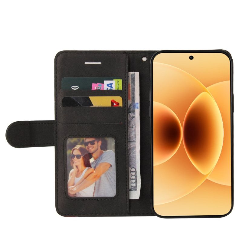 Flip Cover Til Xiaomi 17 Tofarvet Bølget