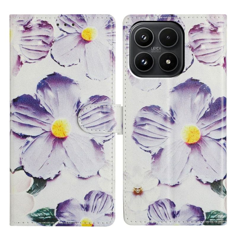 Flip Cover Xiaomi 17 Lilla Blomster