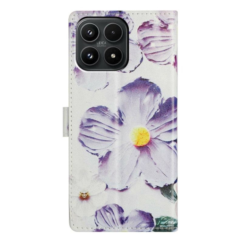 Flip Cover Xiaomi 17 Lilla Blomster