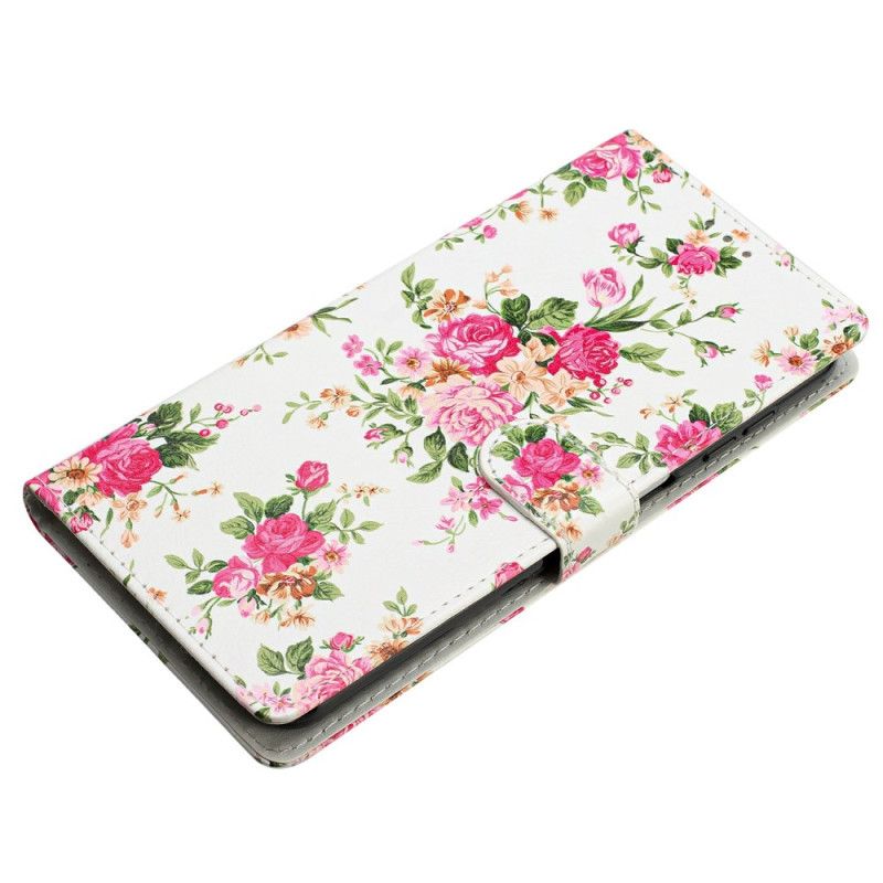 Flip Cover Xiaomi 17 Lyserødt Blomstermønster