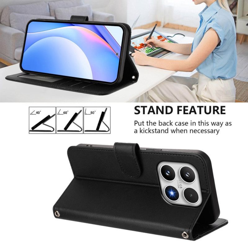 Flip Cover Xiaomi 17 Rfid-beskyttelse Lædereffekt