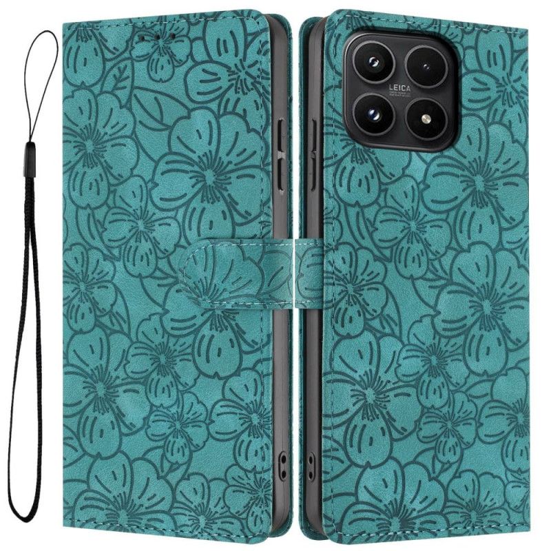 Læder Cover Xiaomi 17 Telefon Etui Blomstermønster