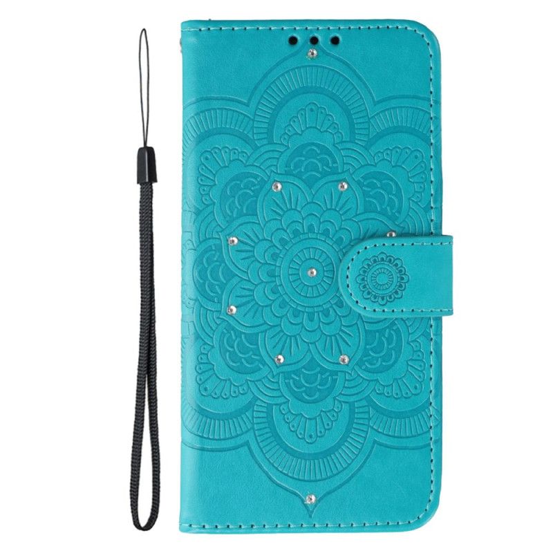 Læder Cover Xiaomi 17 Telefon Etui Mandala- Og Rhinstensmønster