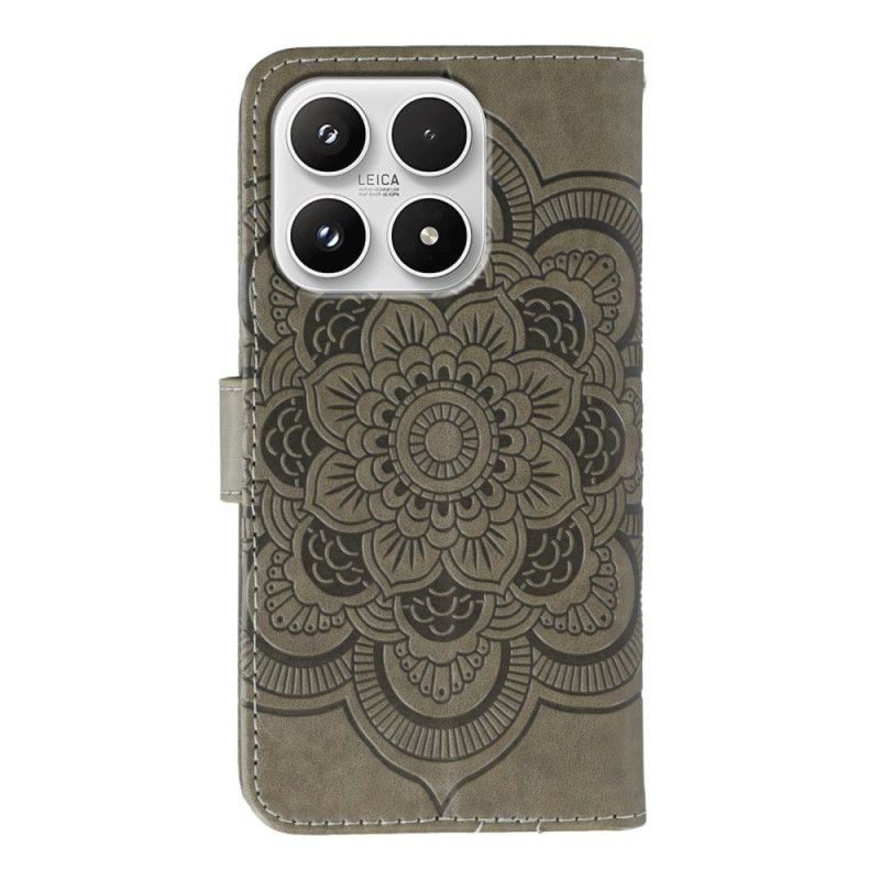 Læder Cover Xiaomi 17 Telefon Etui Mandala- Og Rhinstensmønster