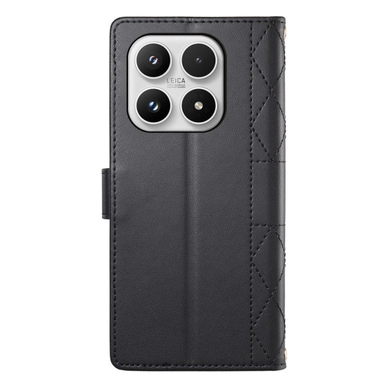 Læder Cover Xiaomi 17 Telefon Etui Quiltet Med Stropper