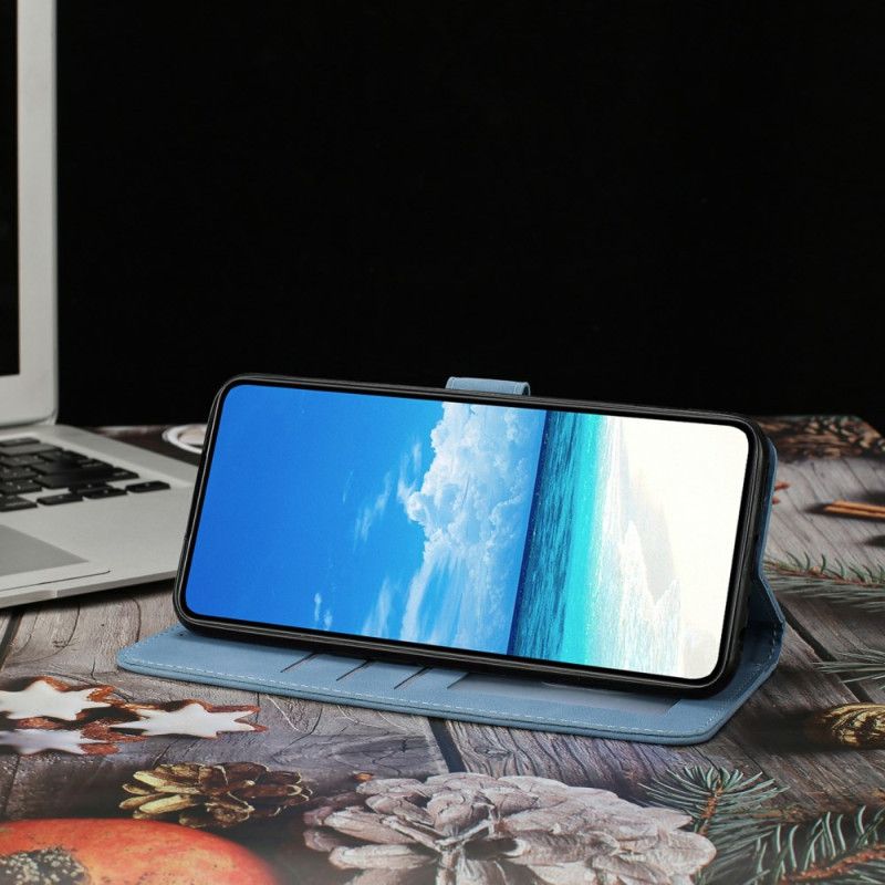 Læder Cover Xiaomi 17 Telefon Etui Sommerfugleflugt I Ruskindseffekt