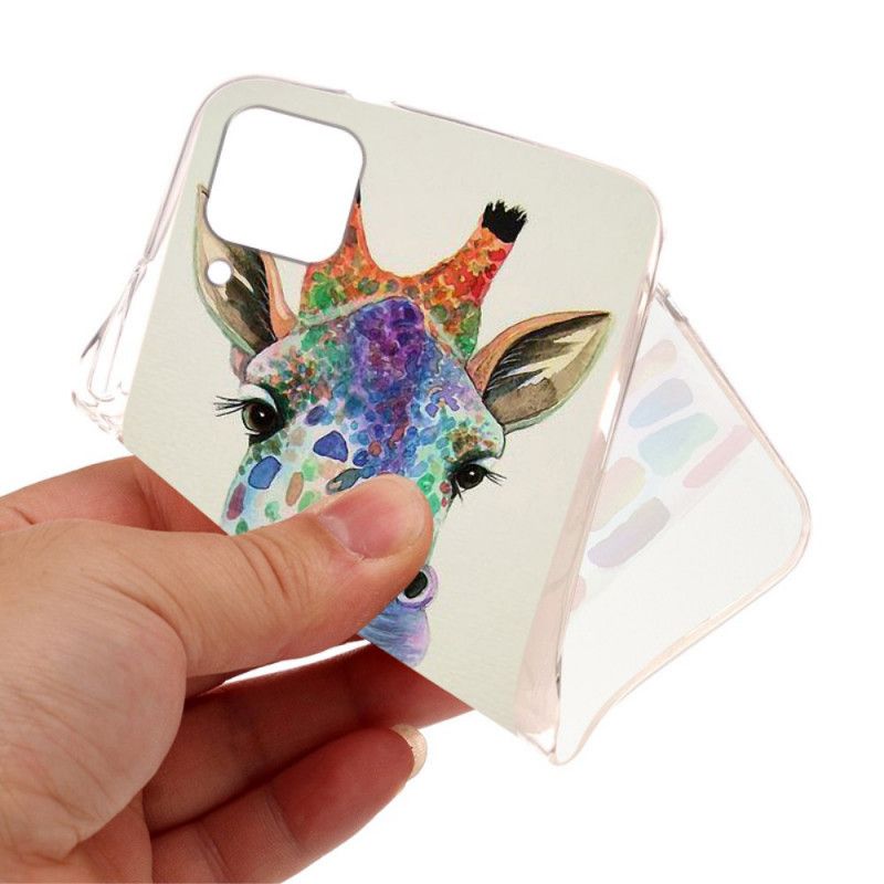 Cover for Huawei P40 Lite Farverig Giraf