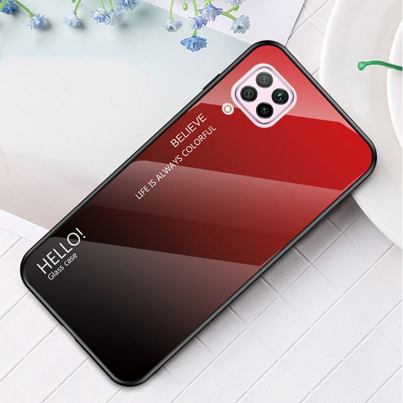 Cover for Huawei P40 Lite Sort Hej Hærdet Glas