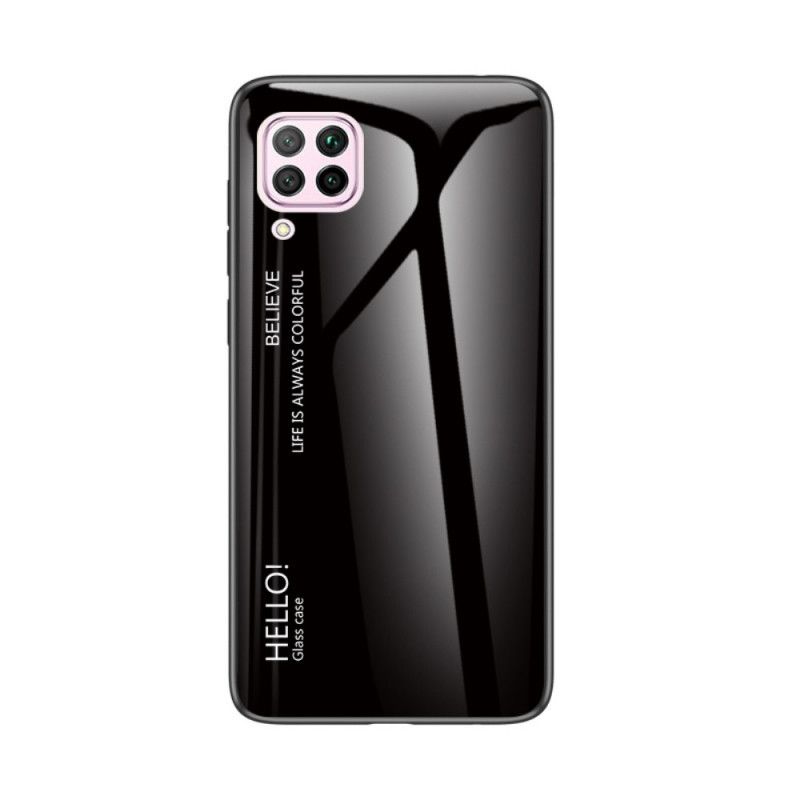 Cover for Huawei P40 Lite Sort Hej Hærdet Glas