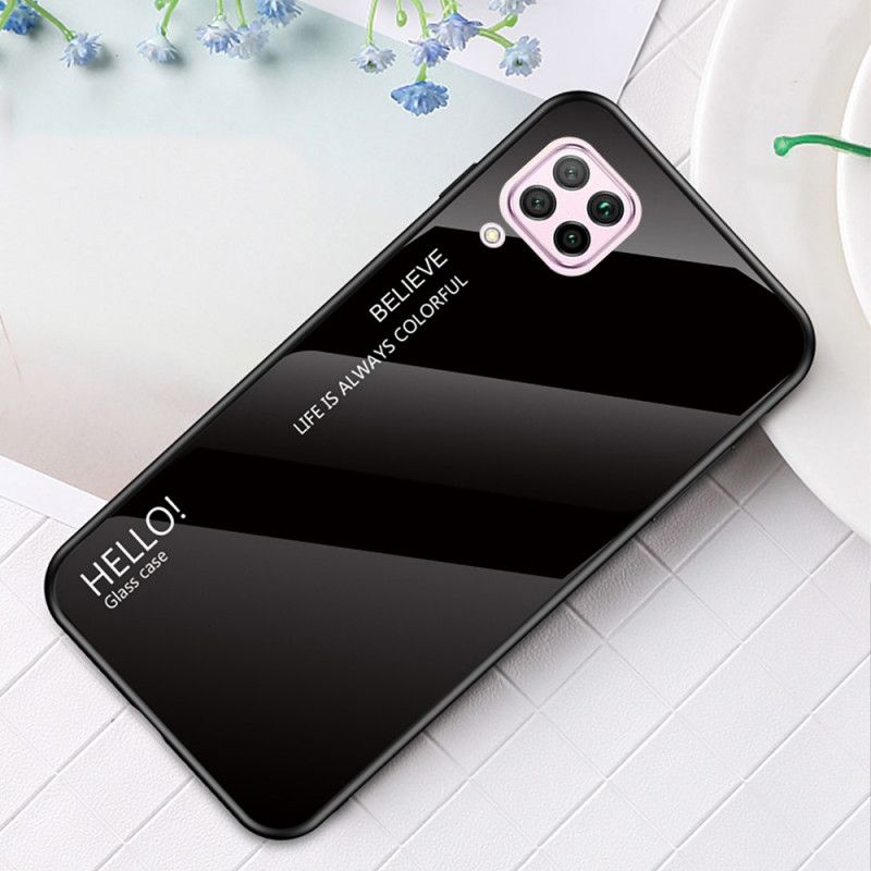 Cover for Huawei P40 Lite Sort Hej Hærdet Glas