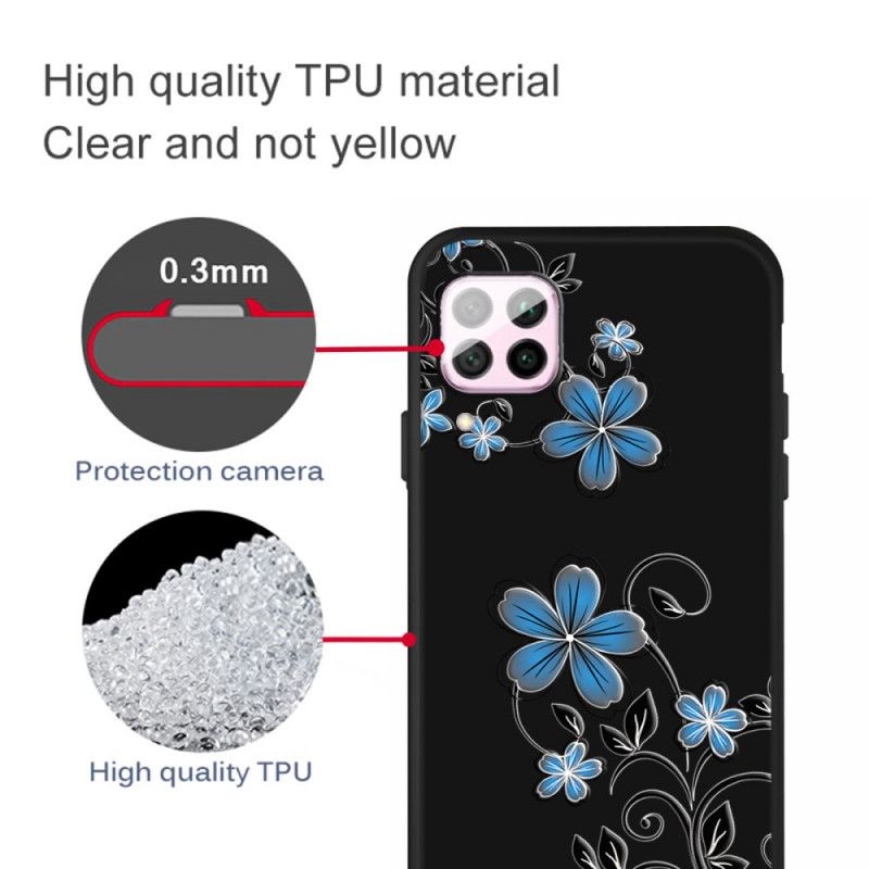 Cover Huawei P40 Lite Blå Blomster Original