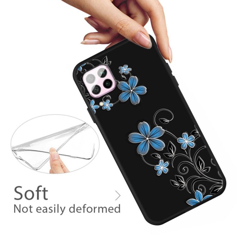 Cover Huawei P40 Lite Blå Blomster Original