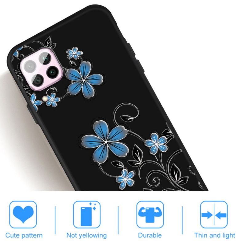 Cover Huawei P40 Lite Blå Blomster Original