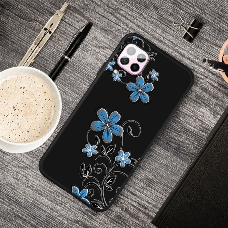 Cover Huawei P40 Lite Blå Blomster Original