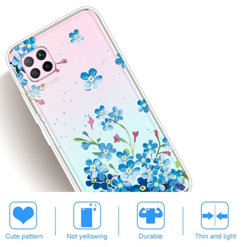Cover Huawei P40 Lite Buket Blå Blomster Beskyttelse