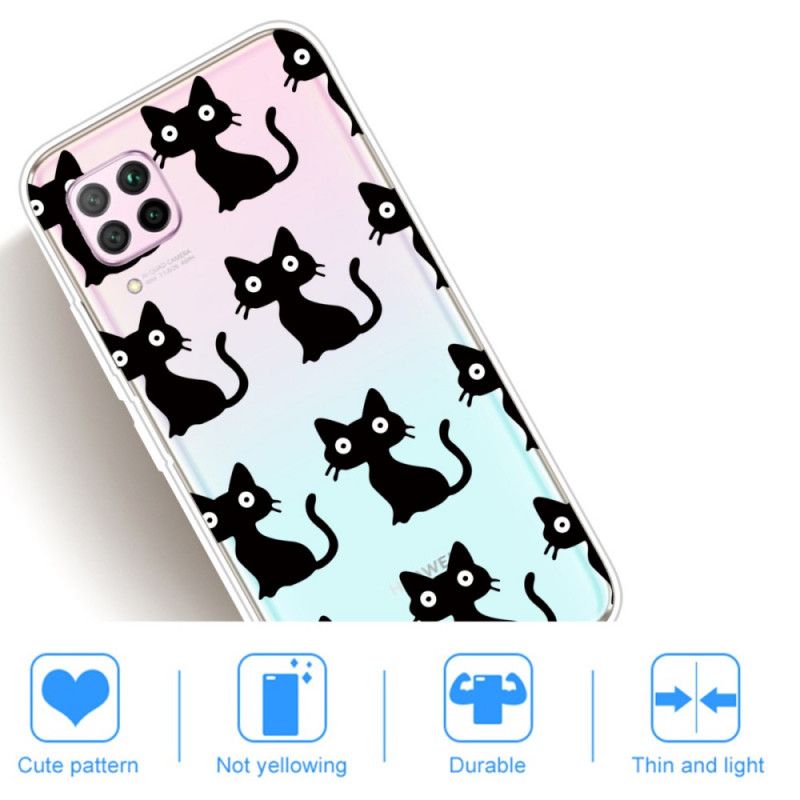 Cover Huawei P40 Lite Flere Sorte Katte Beskyttelse