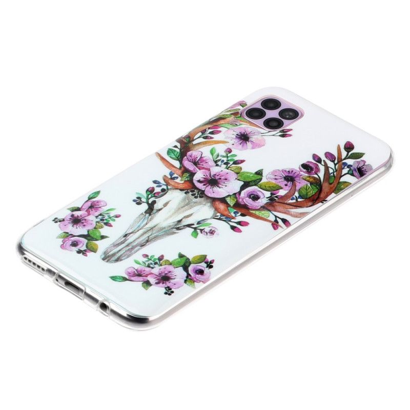 Cover Huawei P40 Lite Fluorescerende Blomstret Elg Original