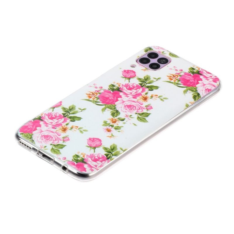 Cover Huawei P40 Lite Fluorescerende Frihedsblomster