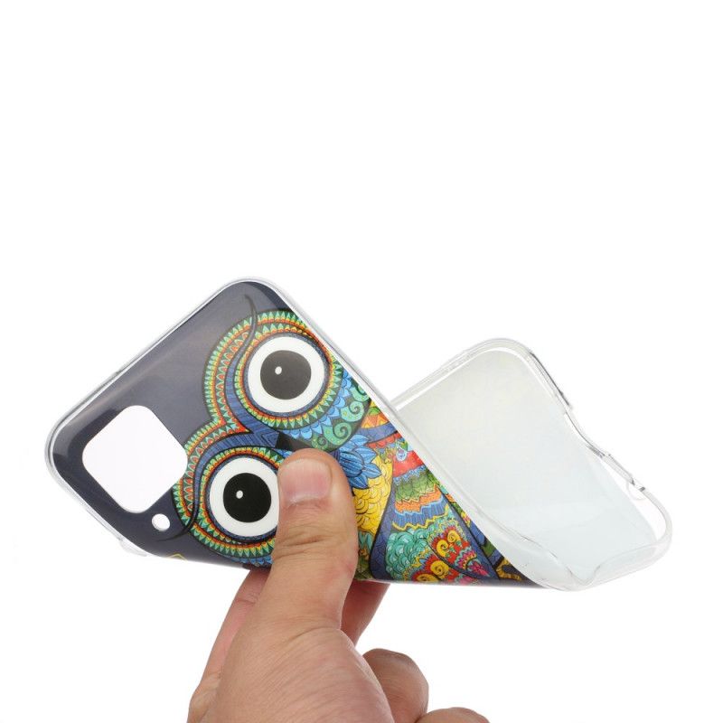 Cover Huawei P40 Lite Fluorescerende Mandala Ugle
